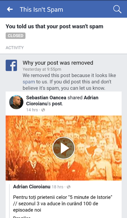Sebastian Oancea a fost blocat pe Facebook